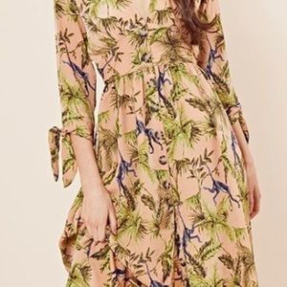 Neon Rose Midi Monkey Dress